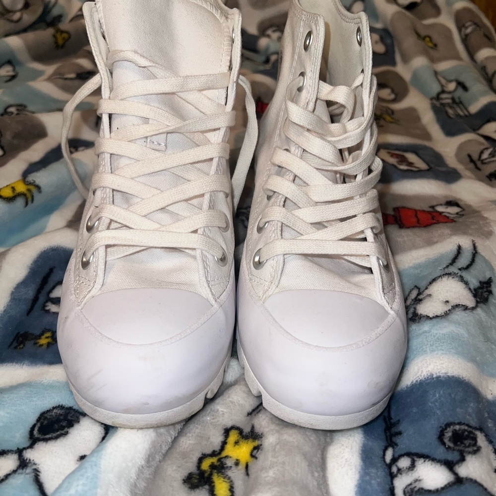 Converse White High-Top Sneakers